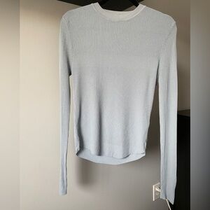 NWOT ZARA Ribbed Light Blue Long Sleeve Shirt